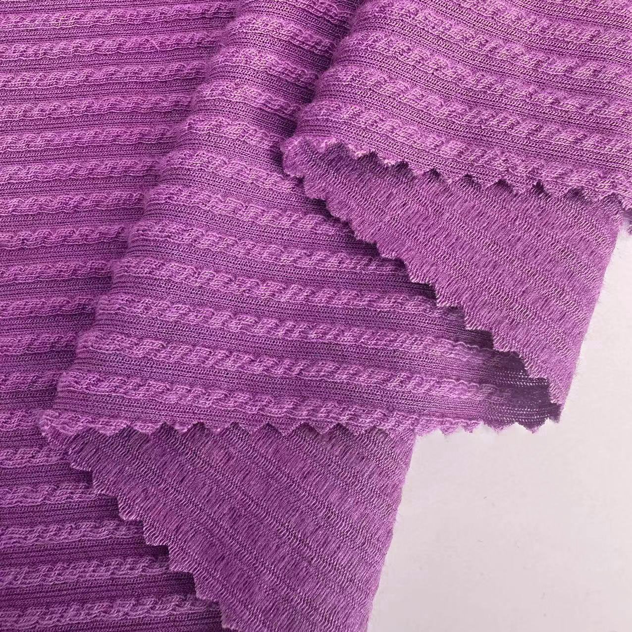 95 polyester 5 spandex Stretch ribbed stripe textured crinkled crepe Jacquard fabric for swimwear and garment
