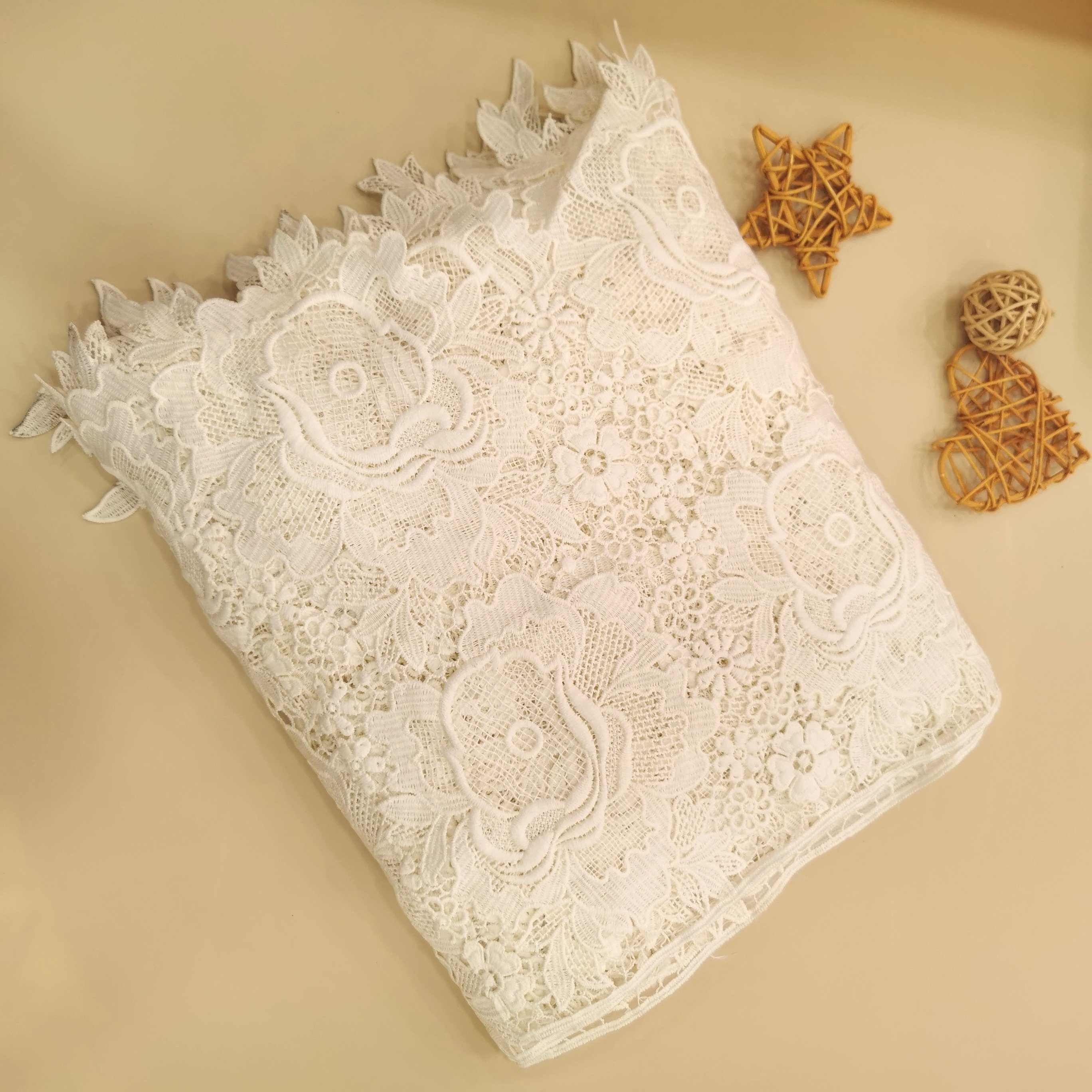 New designed water soluble milk silk Guipure Swiss lace French lace wedding fabrics bridal dress women's gowns accessories