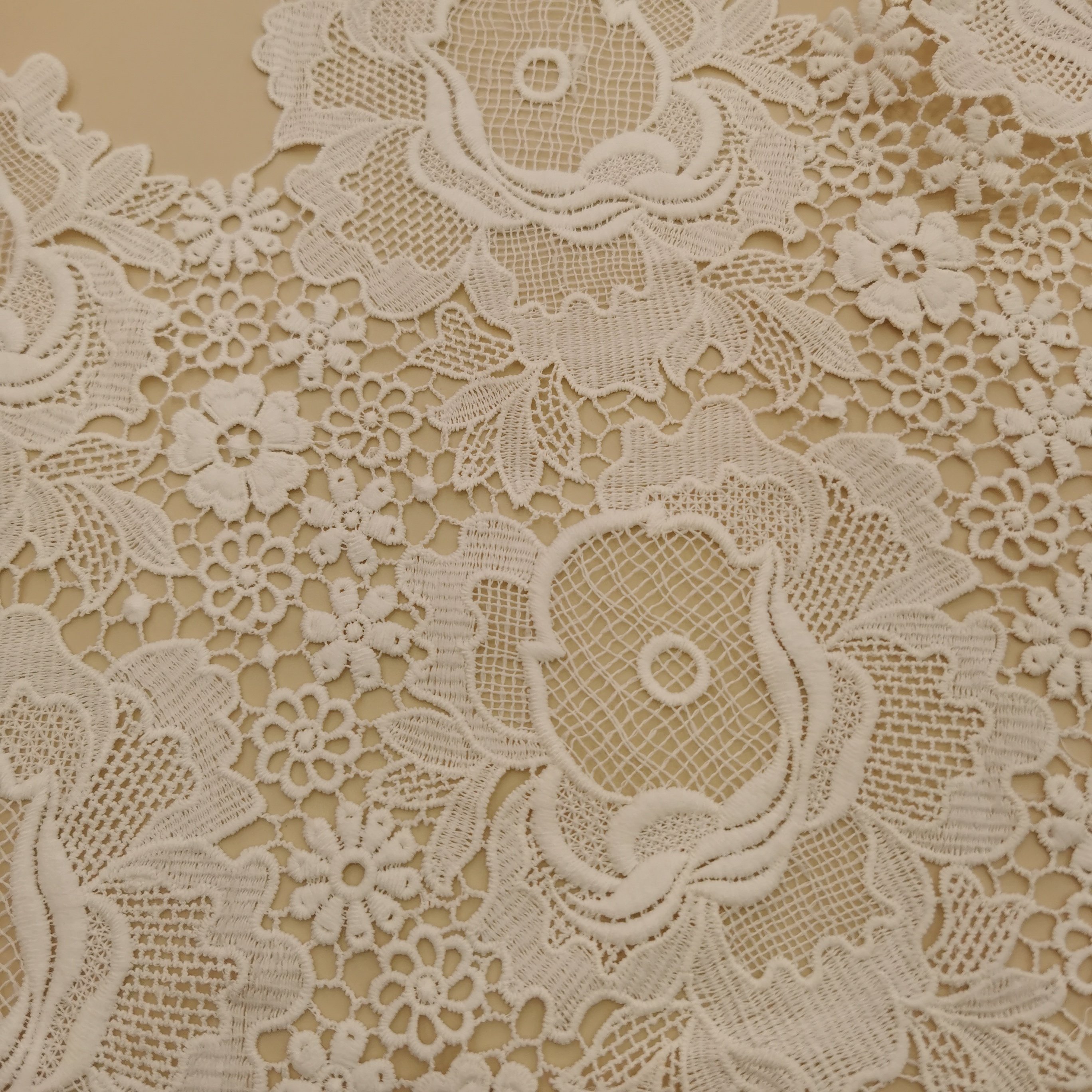 New designed water soluble milk silk Guipure Swiss lace French lace wedding fabrics bridal dress women's gowns accessories