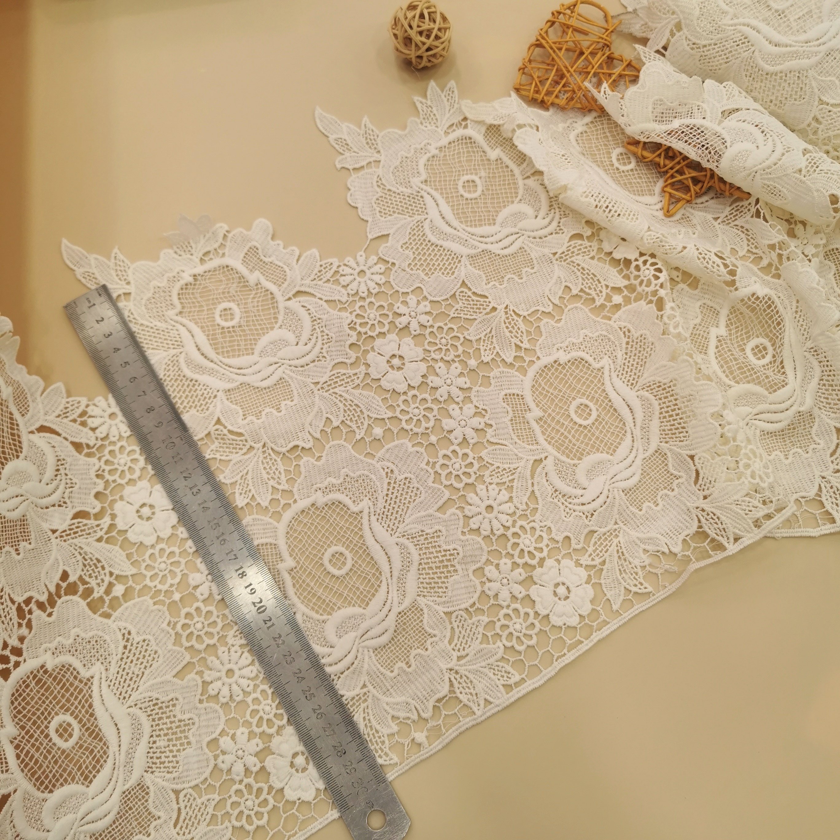 New designed water soluble milk silk Guipure Swiss lace French lace wedding fabrics bridal dress women's gowns accessories