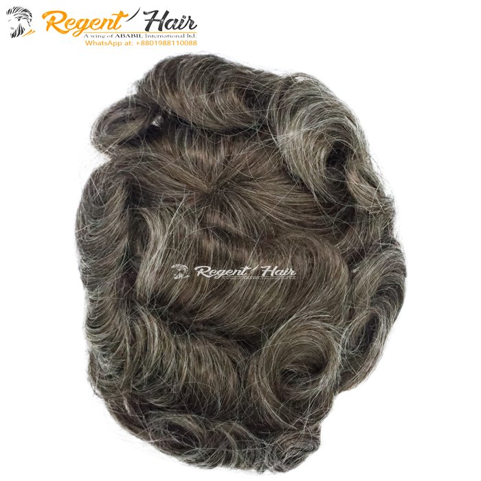 High Selling Stander Quality Lace Front Toupee Durable Hair Replacement Men's Toupee on Sale Low Price Export From Bangladesh