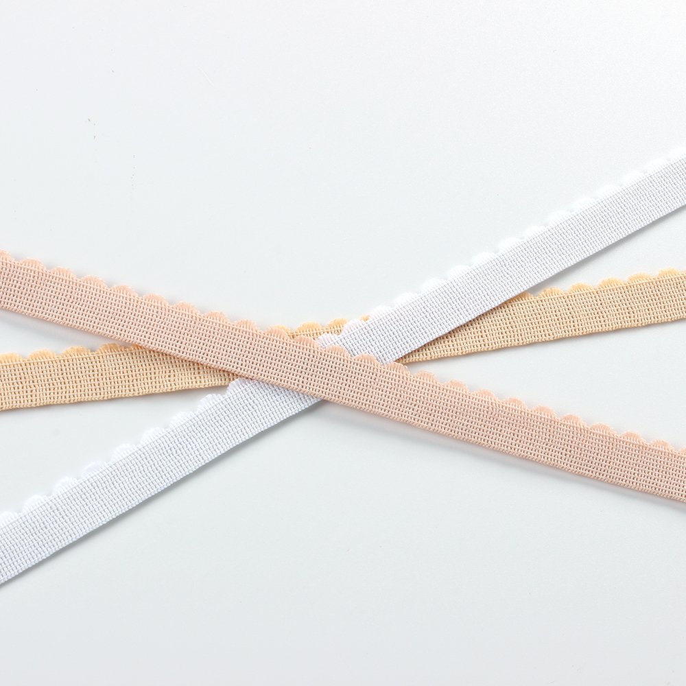 Hot Selling Nylon Latex Yarn Spandex Wide Band Picot Lace Elastic For Clothing