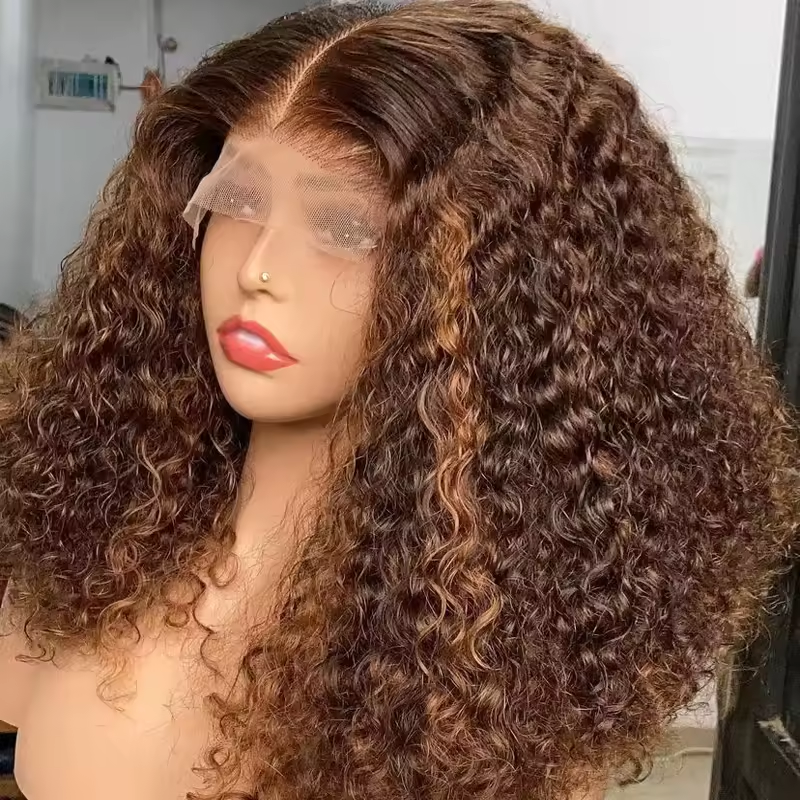 13x4 Full Frontal Wigs Human Hair 180% Density Virgin Raw Hair Glueless Curly Lace Front Wigs Pre Plucked Natural Hairline