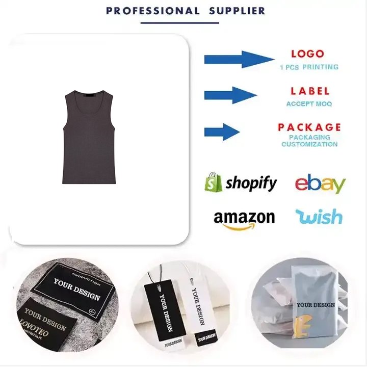 bank luxury cotton man tank top knitted running workout gym streetwear custom logo stringer rib tank top