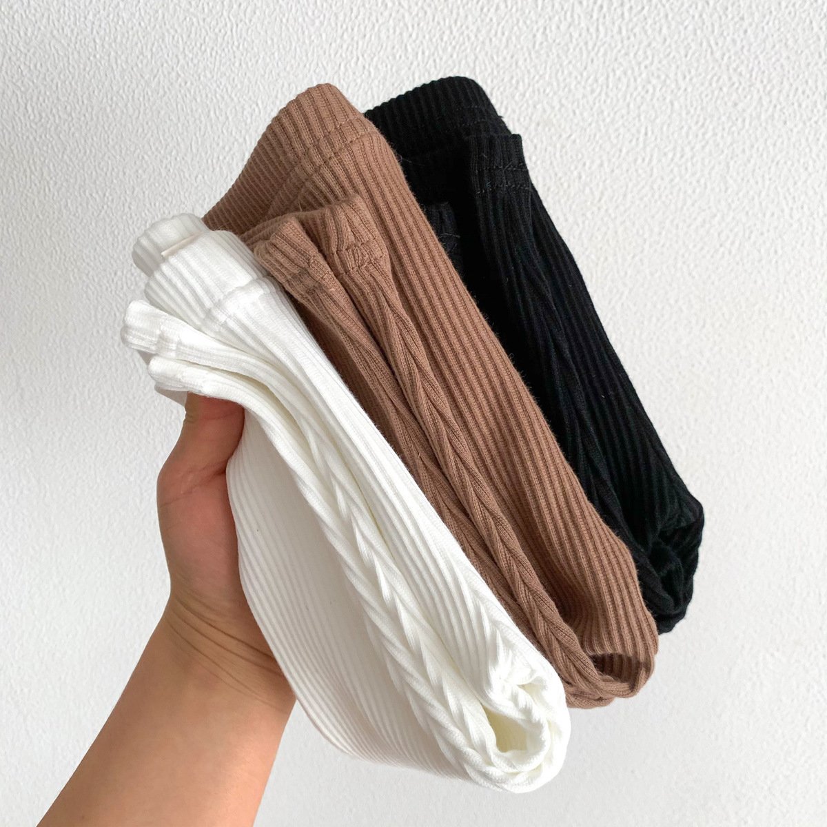 Wholesale Knitted Ribbed Pants Baby Toddler Unisex Striped Trousers Boy Girl kids Children Pants