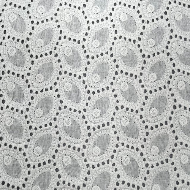 TUTON Cotton Lace Embroidery Fabric For Dress