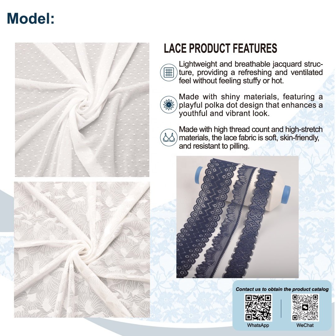 New Fashion African embroidery polyester fabric lace factory