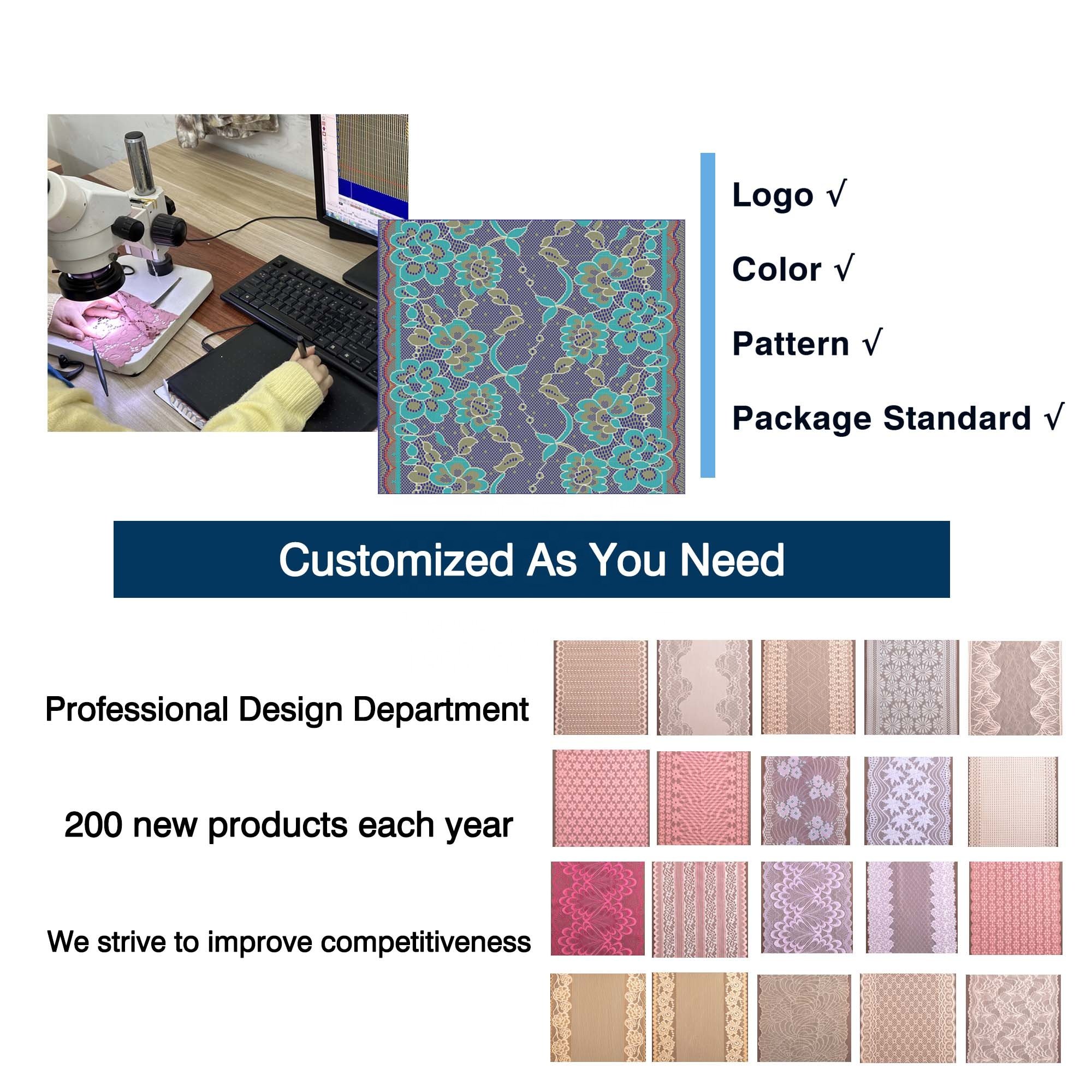 New Fashion African embroidery polyester fabric lace factory