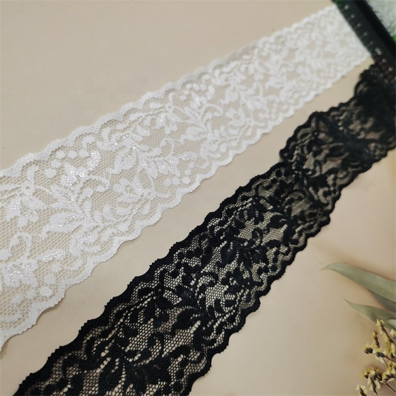 Factory Hot Sale High Quality Elastic Lace Trim 5.8cm French Underwear Lace Trim