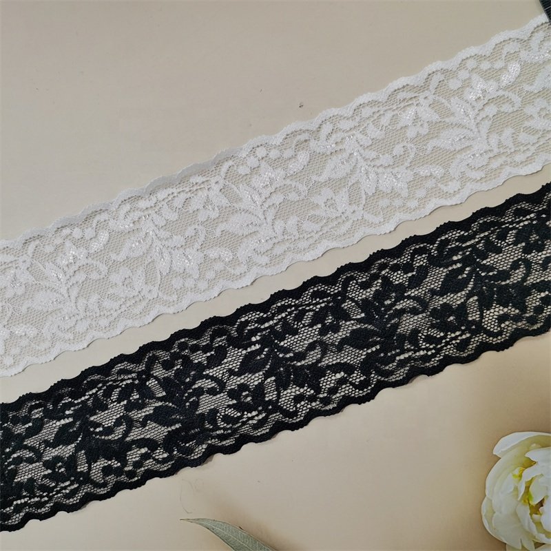 Factory Hot Sale High Quality Elastic Lace Trim 5.8cm French Underwear Lace Trim