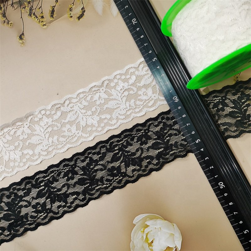 Factory Hot Sale High Quality Elastic Lace Trim 5.8cm French Underwear Lace Trim