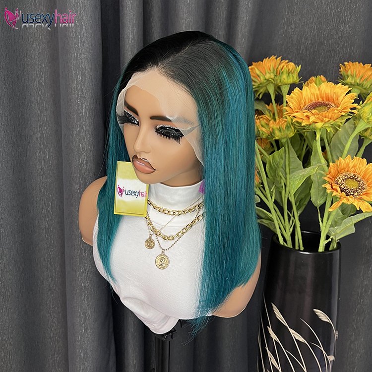 glueless bob wig, perruque bob lace frontal gray ginger pink 613 blonde blue color bob wig, skunk stripe bob lace frontal wig