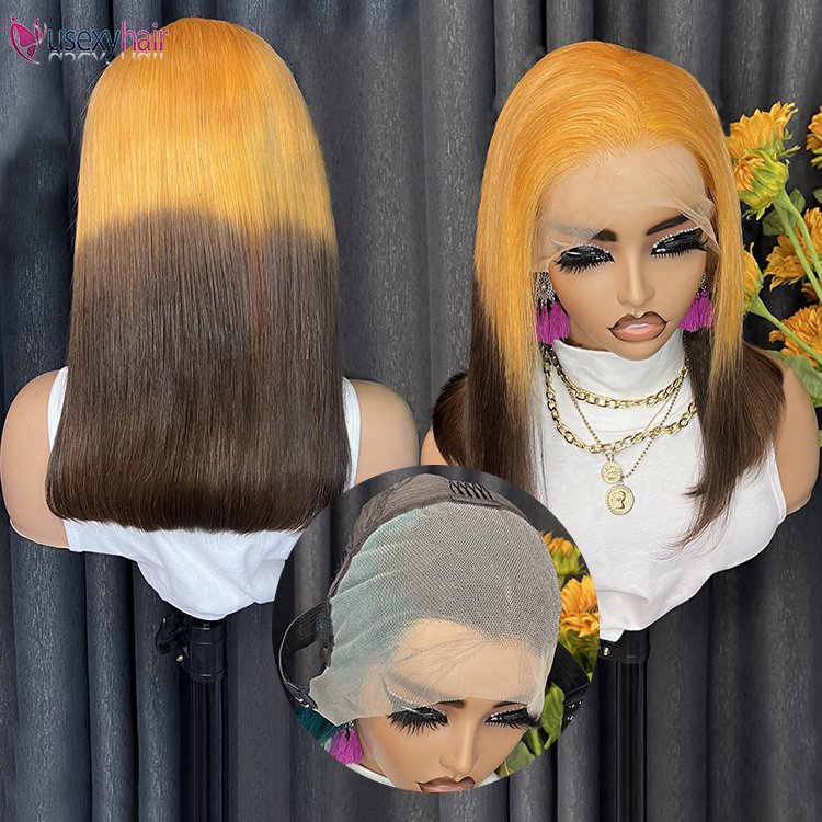 glueless bob wig, perruque bob lace frontal gray ginger pink 613 blonde blue color bob wig, skunk stripe bob lace frontal wig