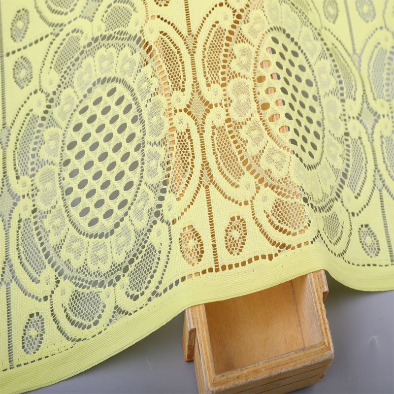 Factory supply 100% polyester lace big hole floral lace fabric for dress