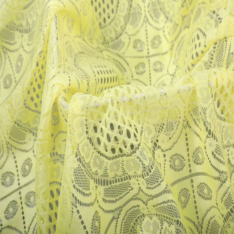 Factory supply 100% polyester lace big hole floral lace fabric for dress