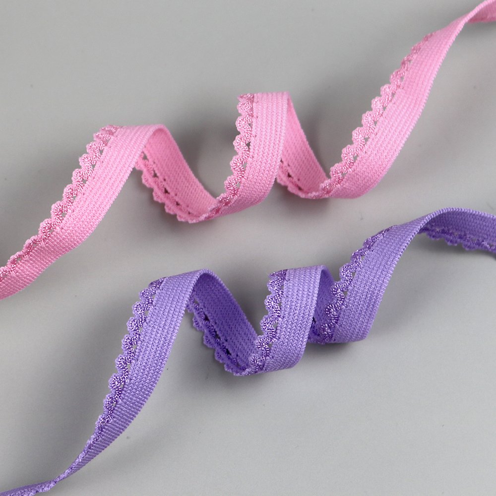 Factory wholesale soft lingerie stretch lace ear design elastic webbing lace knitted elastic for underwear