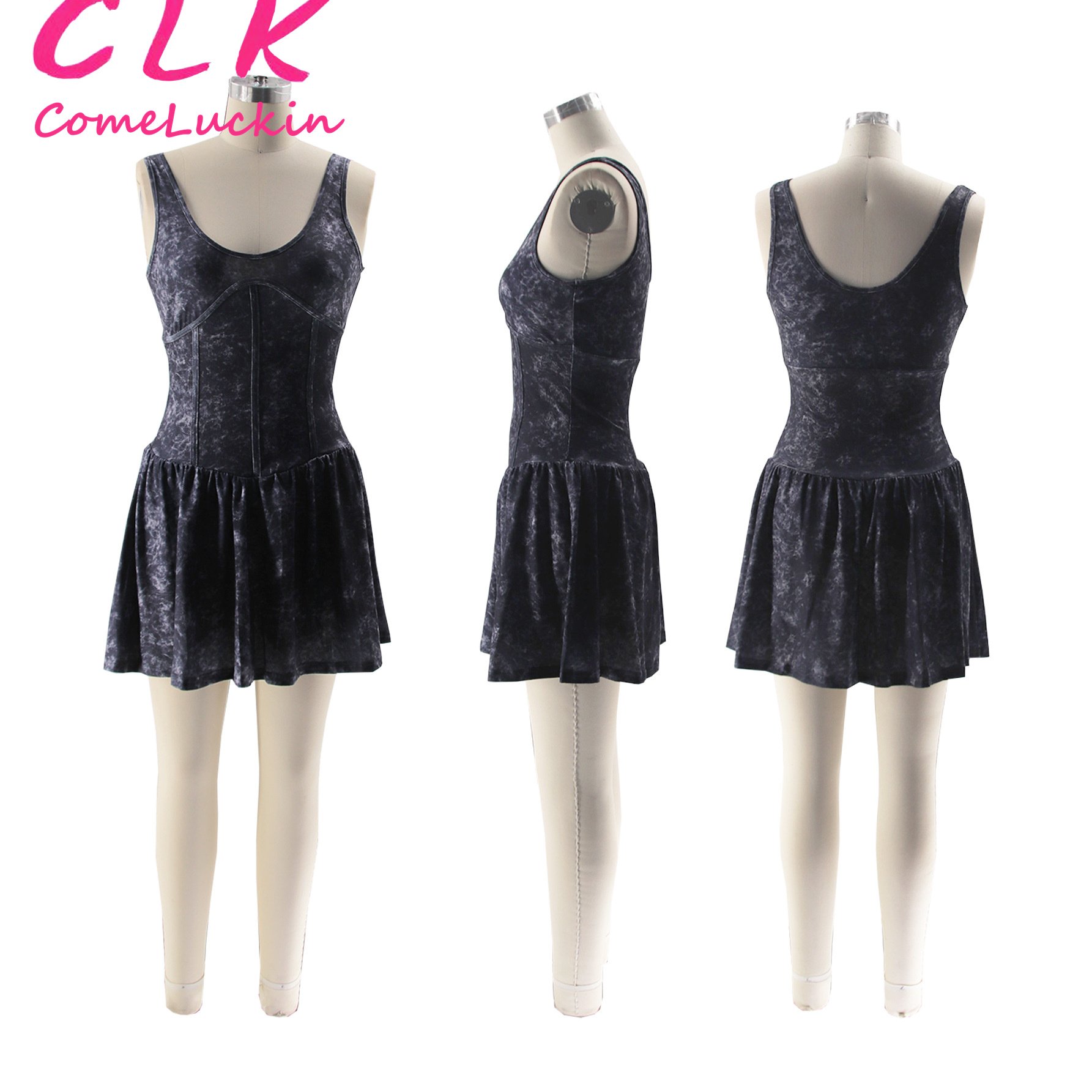 Custom Y2k Ribbed Ruffles Mini Dress Backless Bow Back Corset Pleated Women Dress Summer Sleeveless Knitted Night Out Dress