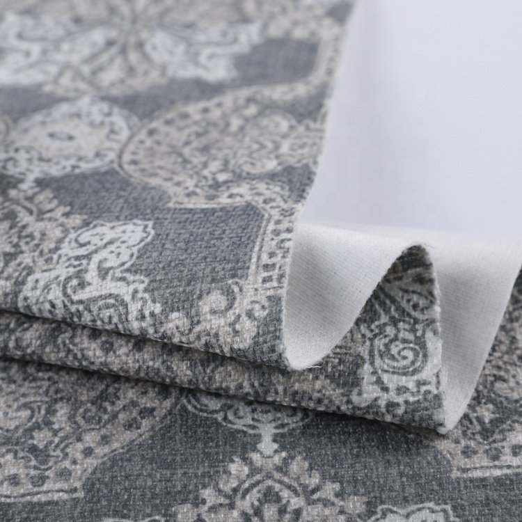 Latest Design Look Fabric Digital Printed Upholstery Linen Fabric For Garment Dress