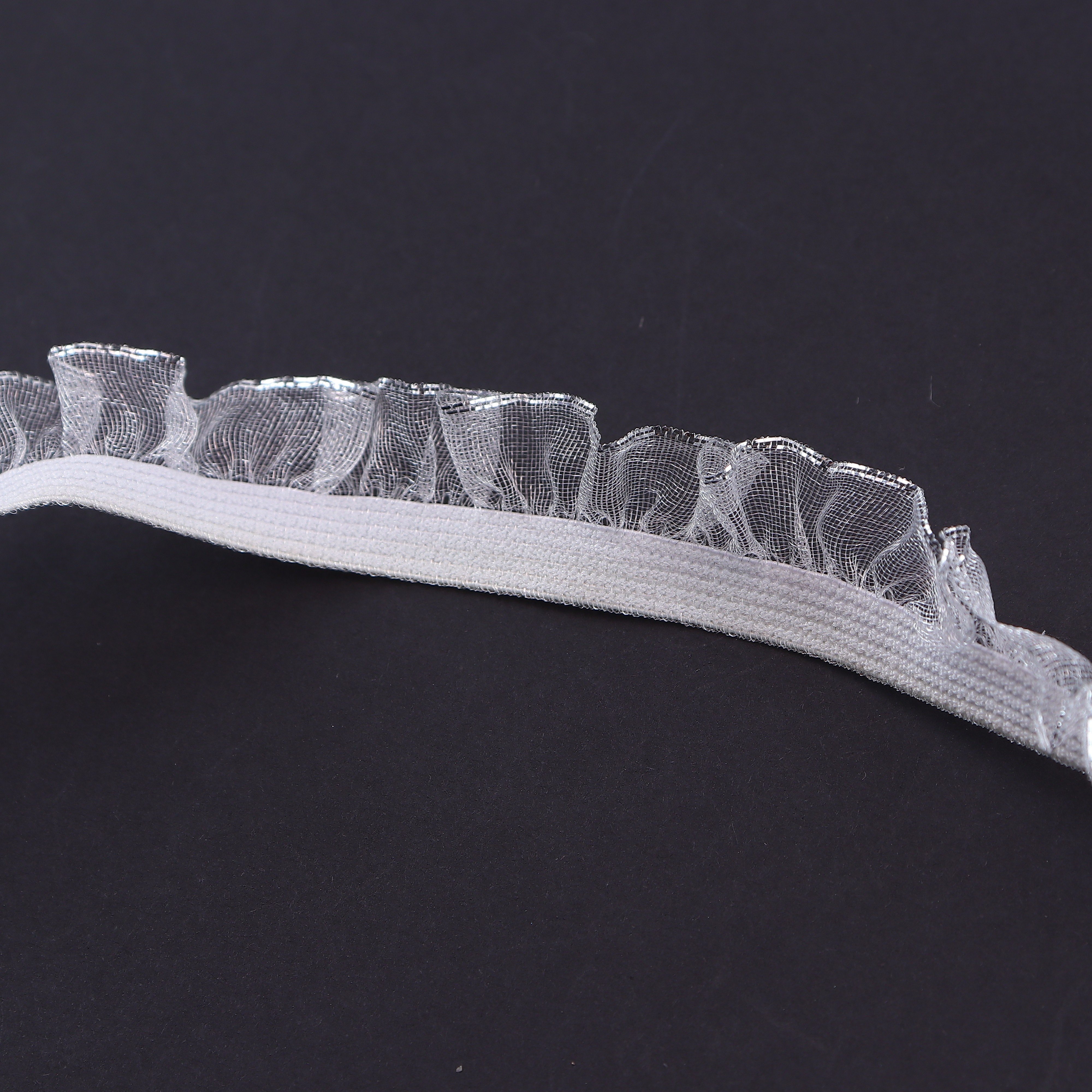 Factory wholesale agaric lace argent elastic webbing transparent lace nylon spandex elastic belt