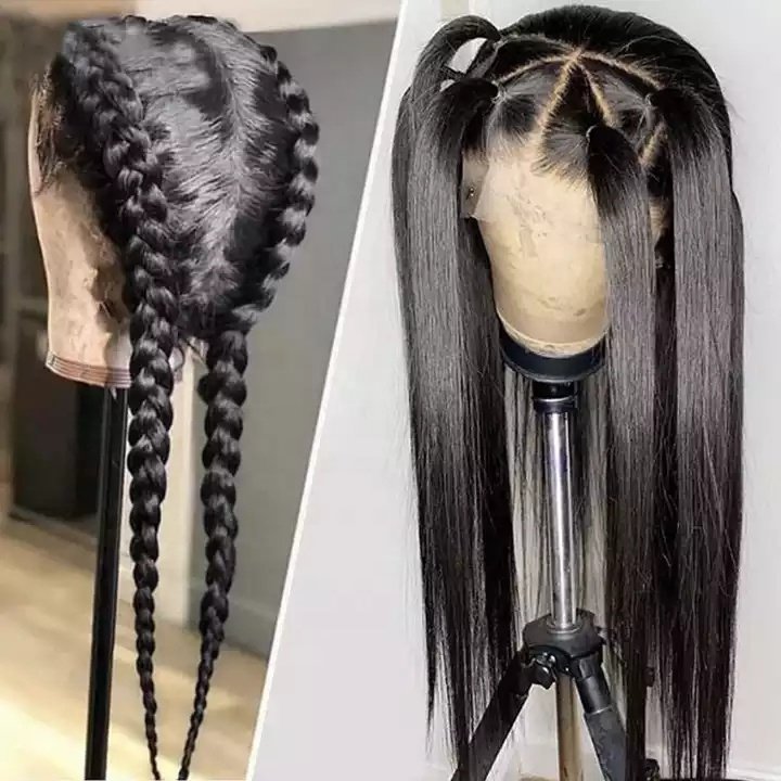 Hd Full 360 Lace Frontal Wig Raw Brazilian Virgin Natural Color Human Hair Transparent Lace Frontal Wigs For Black Women
