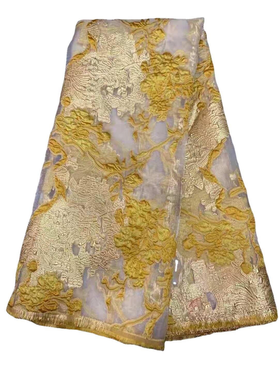 africans fabrics sequins lace embroidery fabric brocade jacquard fabric for dress