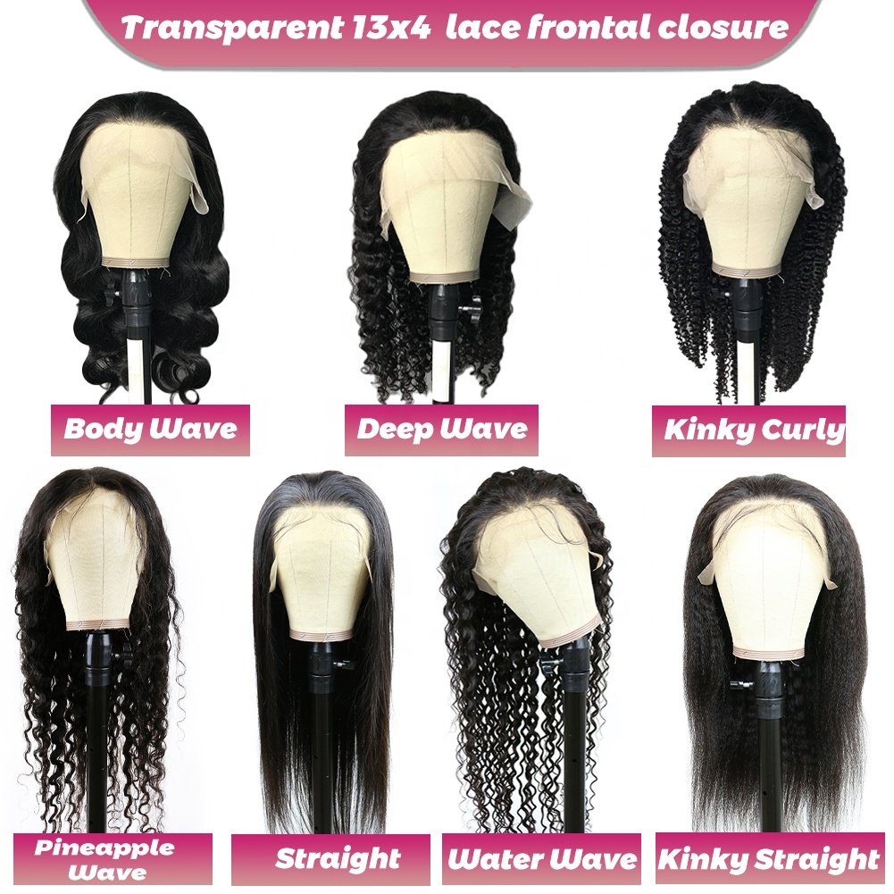 Cheap Wholesale Yaki Kinky Straight Hd Full Lace Frontal Wig Raw Brazilian Virgin Human Hair Transparent Lace Front Wig Vendor