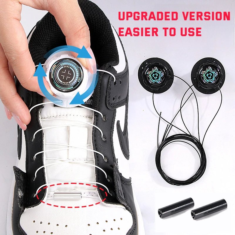 New Automatic Shoelaces Without Ties Easy Fit Swivel Buckle Elastic Laces Sneakers Shoelaces Lazy No Tie Shoe Laces