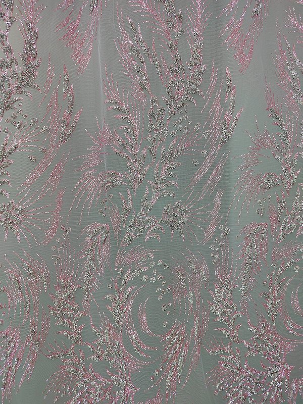 Hexagon Mesh Net Fabric Embroidery Crystal Mesh Fabric Rhinestone Lace Fabric