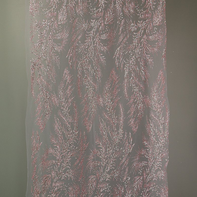 Hexagon Mesh Net Fabric Embroidery Crystal Mesh Fabric Rhinestone Lace Fabric
