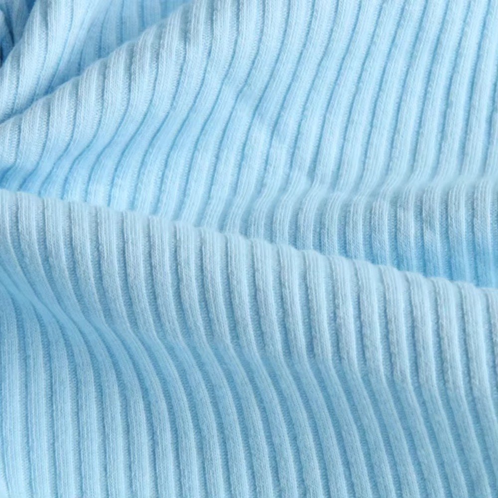 High Elastic 93%cotton 7%spandex 4*3 Stretch Light Pit Knitted Rib Fabric for T-shirt