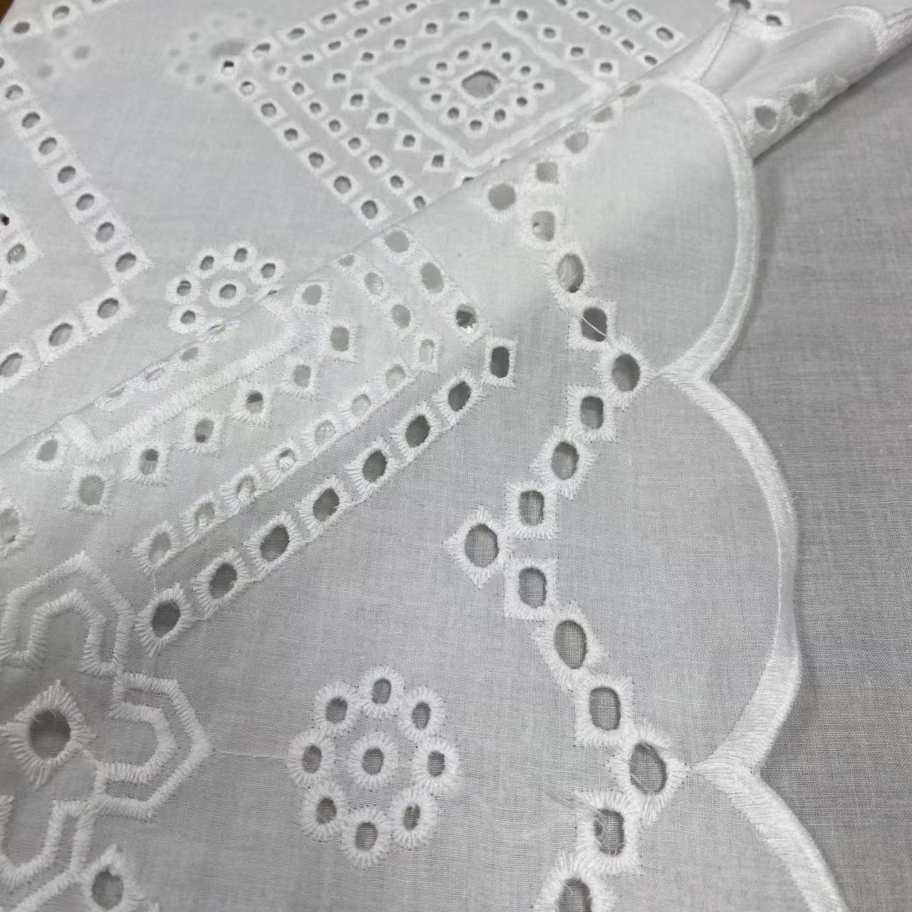 100%Cotton embroidery fabric ,cotton embroidery fabric with holes,Can be made clothing fabrics,Multi-color custom ,wholesale
