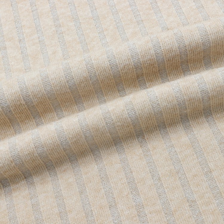 Recycled OEM Knitted Fabric 270gsm Custom Viscose Rayon Polyester Nylon Metallic Spandex Ribbed Single Jersey Fabric for Garment