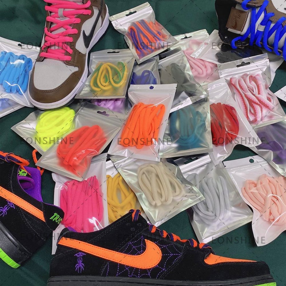 Flat Individual Gradient Ice Cream Shoelaces Shoe Laces for High-top Canvas Sneakers