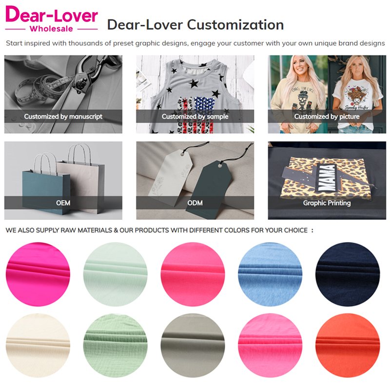 Dear-Lover OEM ODM Custom Logo Private Label Wholesale High Quality Summer Basic Blank Ribbed Women Knitted Top