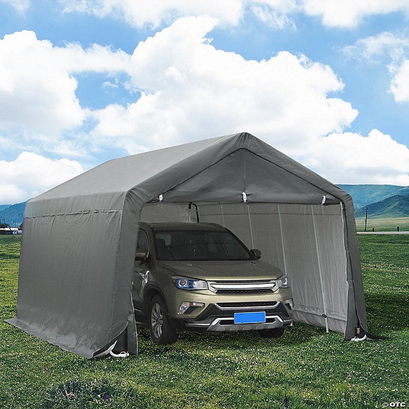 Customized PVC coated Waterproof Tarpaulins Metal Carport Portable Car Shelter Tents Garage House Shed For Parking