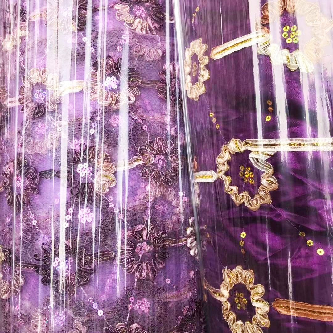 Hot sell embroidery cotton fabric stitchwork polyester fabric