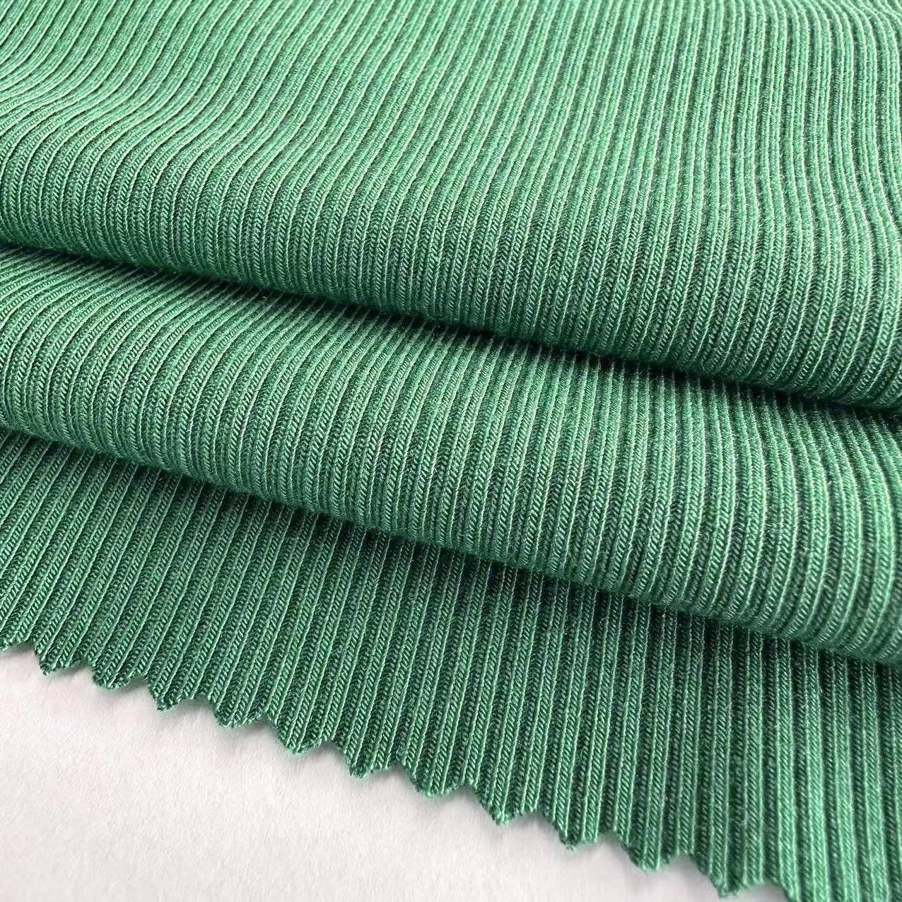 High Quality Anti Pilling 300gsm 95 modal 5 spandex Stretch knit 2x2 Rib Fabric For Underwear and garment