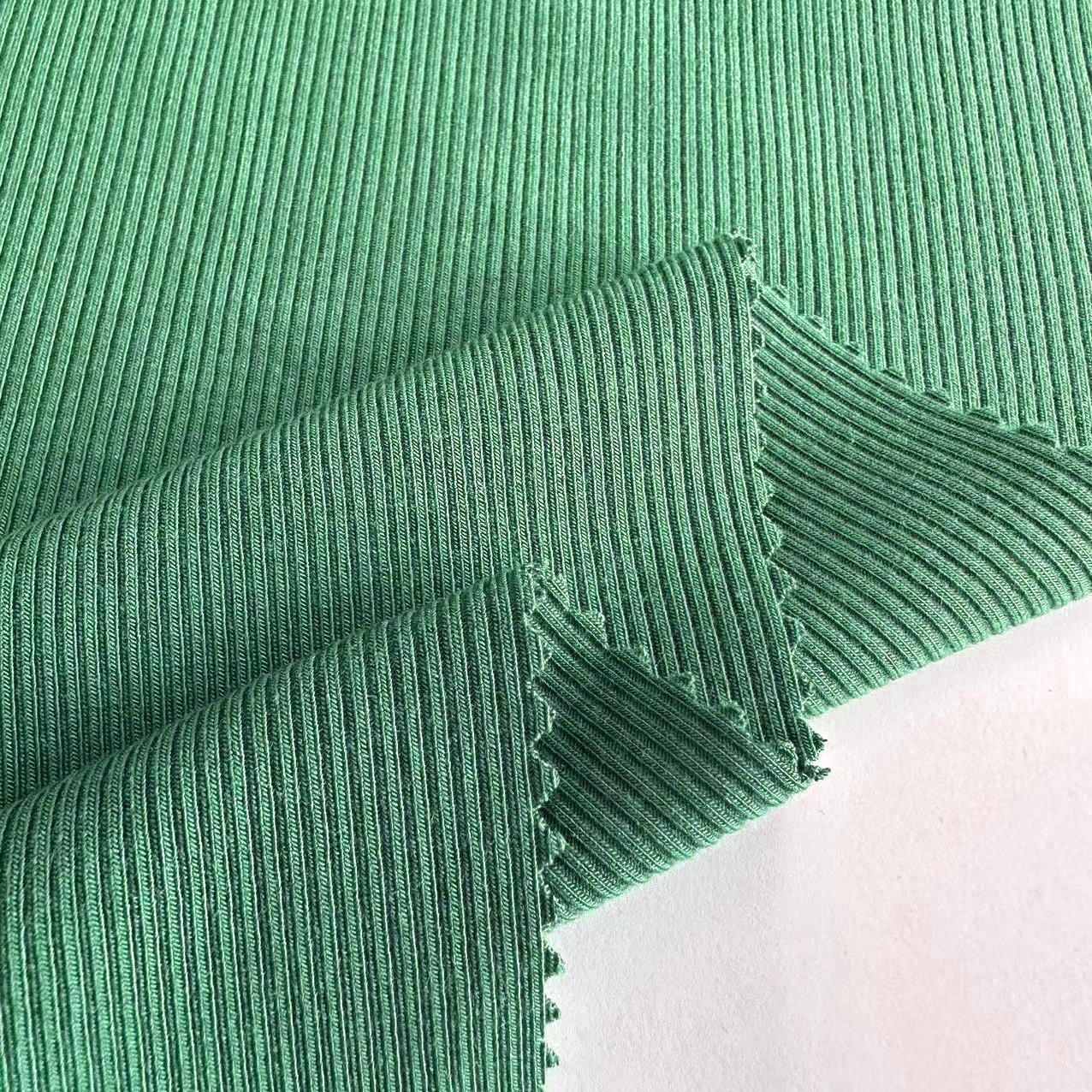 High Quality Anti Pilling 300gsm 95 modal 5 spandex Stretch knit 2x2 Rib Fabric For Underwear and garment