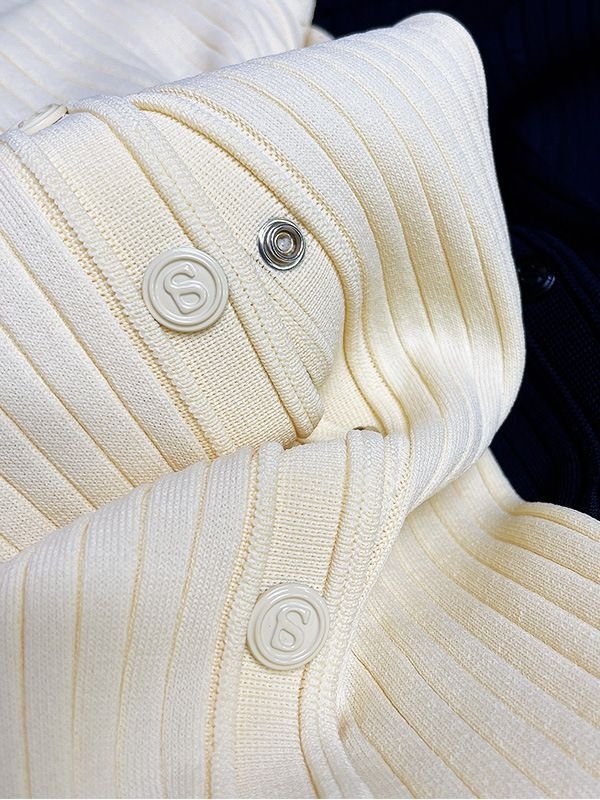 Summer High Quality Crew Neck Short Sleeve Button Down Ribbed Knit Maxi Dress Women
