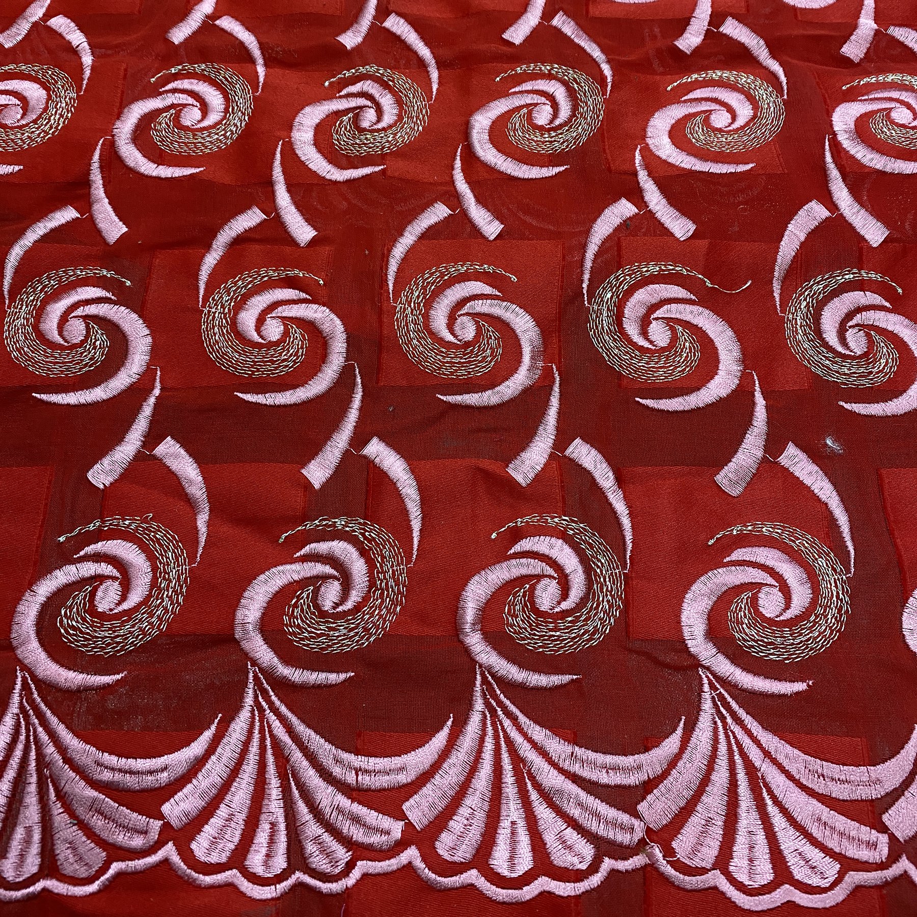 2023 New Arrival Cotton African Lace Fabrics Swiss Cotton Embroidery fabric supplier from India
