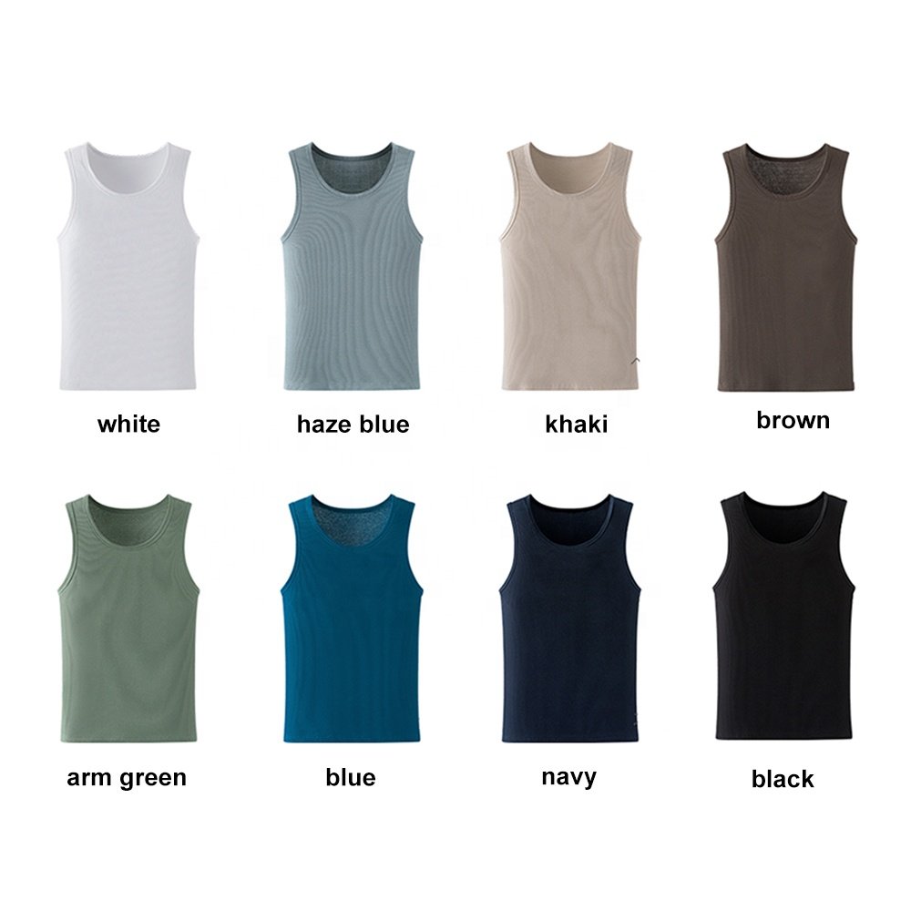 Custom Men's Tank Tops Fitness Casual Sleeveless Breathable Gym Running Muscle Sports White Ribbed Men's Tank Tops