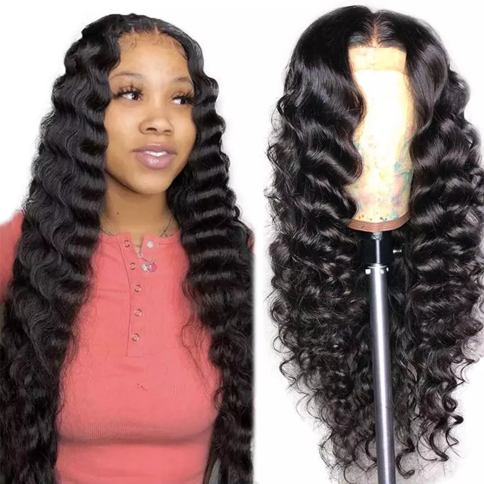 Wholesale Cheap Raw Indian Virgin Kinky Curly Human Hair Hd Full Lace Frontal Wig Natural Human Hair Transparent Lace Front Wig