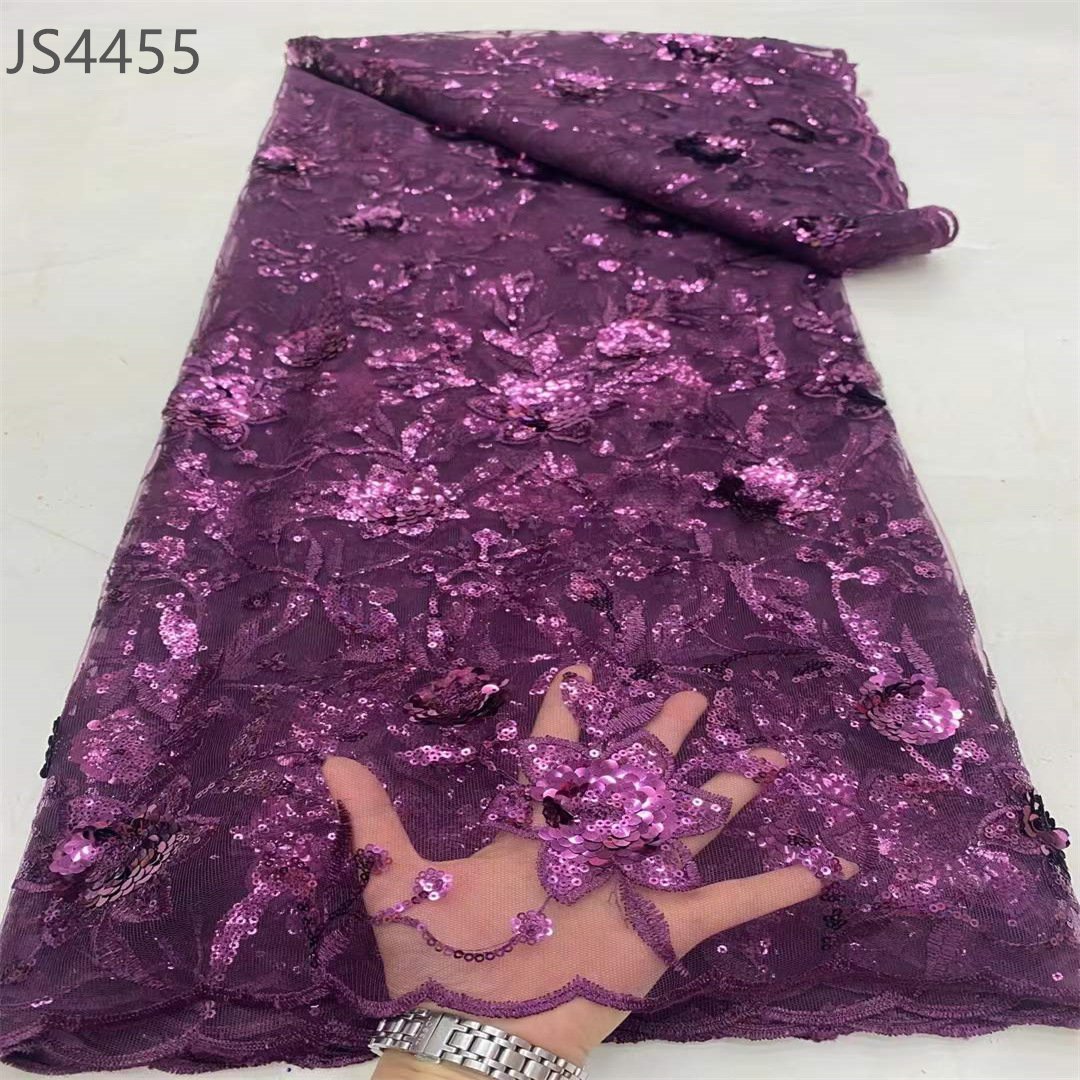Chinese vintage style High Quality handmade embroidered elegant lace fabric for wedding dress