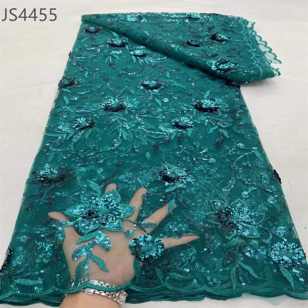 Chinese vintage style High Quality handmade embroidered elegant lace fabric for wedding dress
