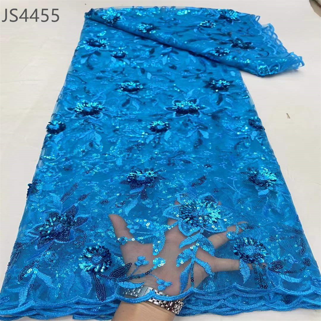 Chinese vintage style High Quality handmade embroidered elegant lace fabric for wedding dress