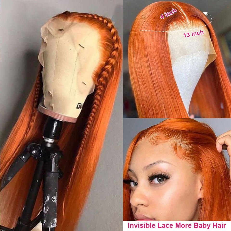 Wholesale Peruvian Virgin Hair Wigs Human Hair Lace Front 13x4 13x6 Hd Human Hair Lace Front Wig Vendors Ginger Lace Front Wig