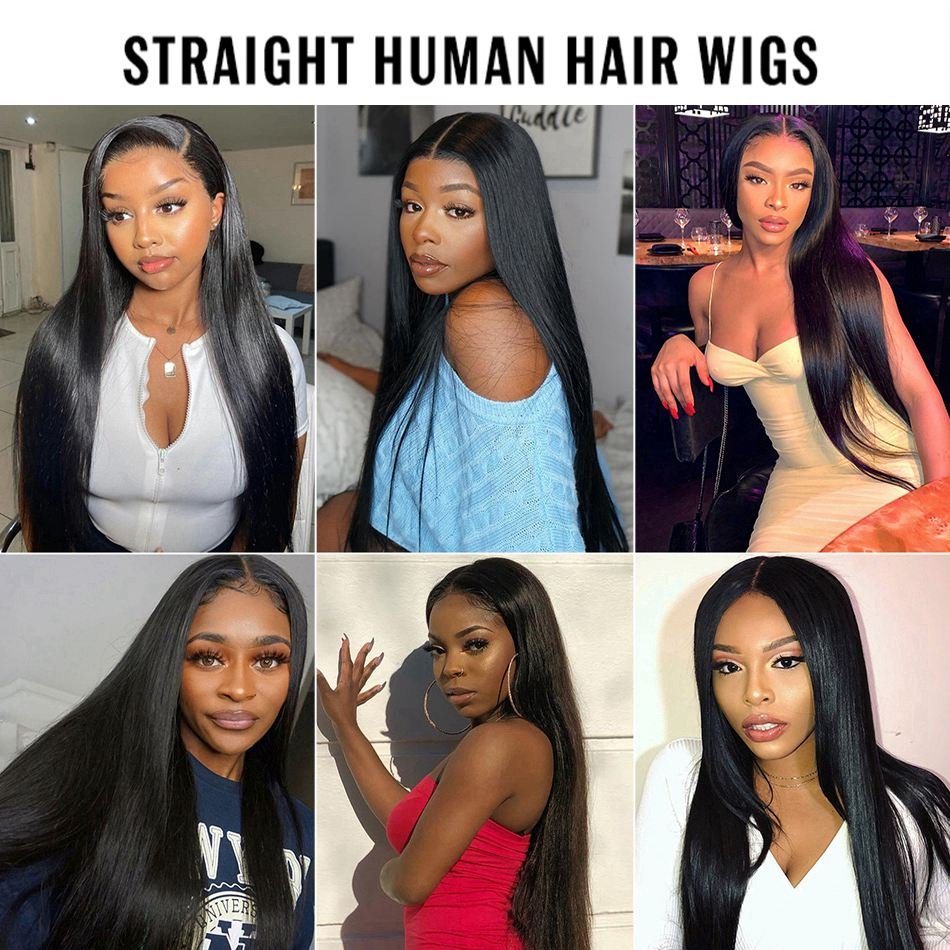 Cheap Raw Brazilian Human Hair HD Lace Frontal Wigs Human Hair 13X4 Lace Front Wigs Human Hair Straight Lace Wigs For Black Wome
