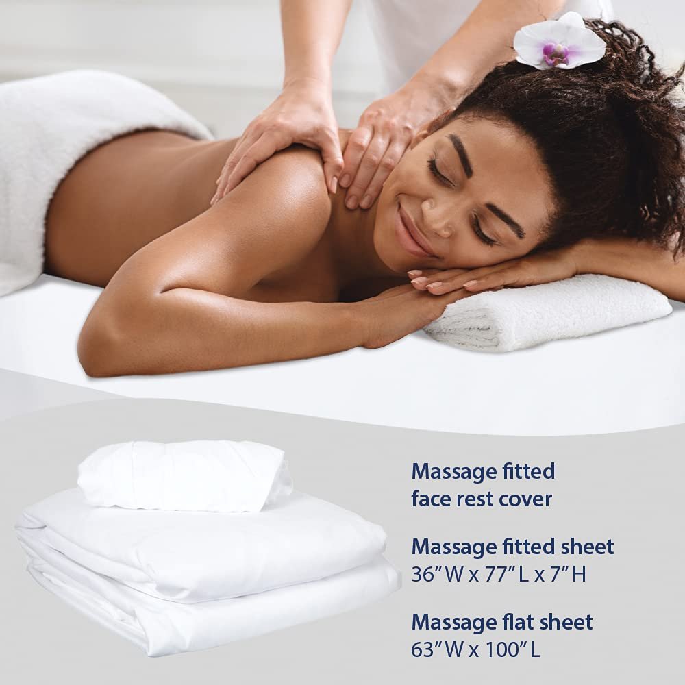 Soft microfiber massage table bed sheet cover set Spa Massage Table Elastic Fitted Flat Bed Sheet