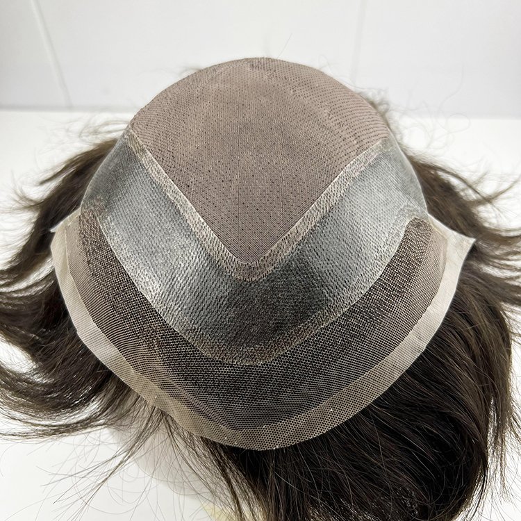 Lace And Pu Base Wig For Men Indian Hair Replacement System Unit For Men Male Hair Prosthesis Milsur Australia Men Toupee