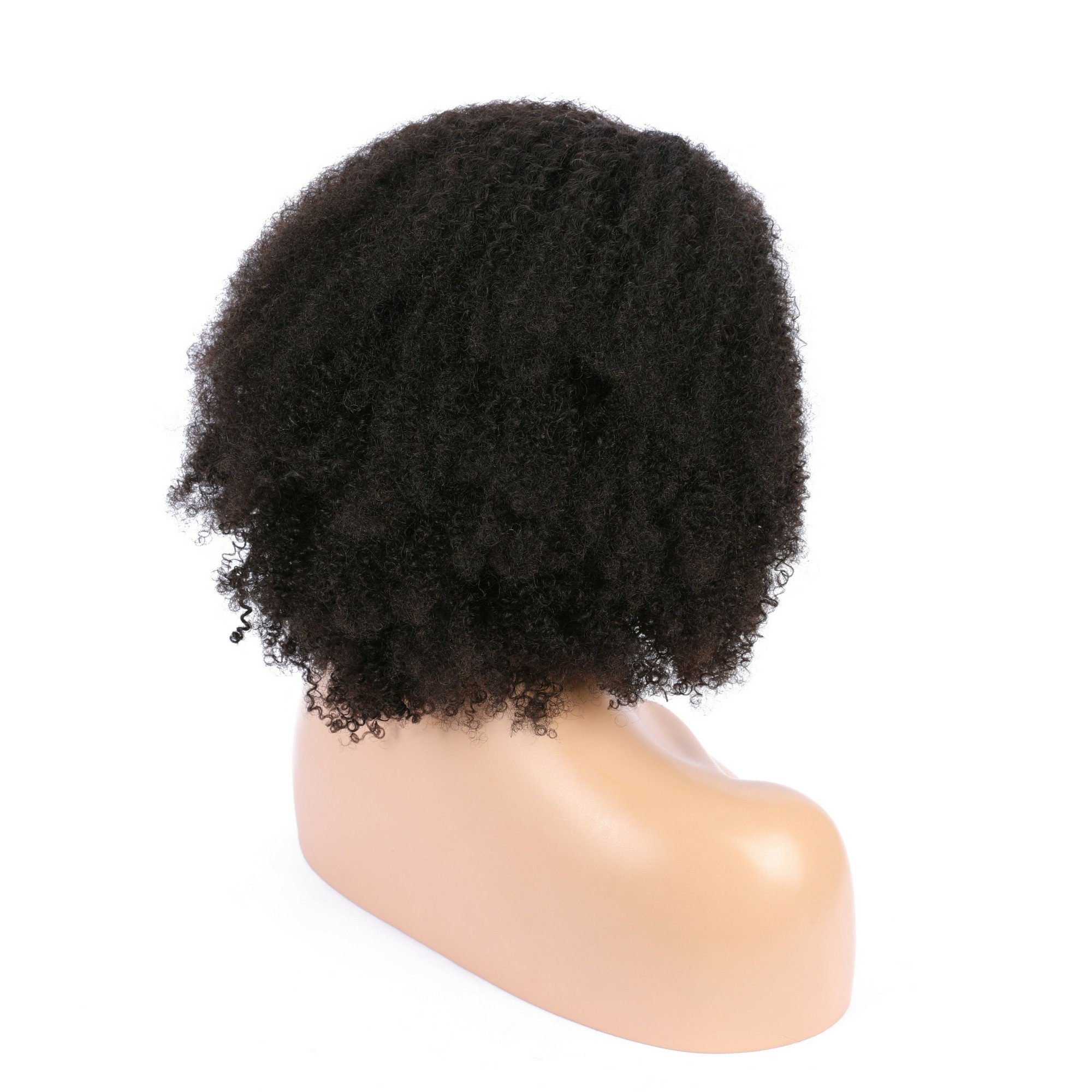 natural black color heavy density 150% afro kinky curly transparent lace front medical wigs for thinning hair loss african lady